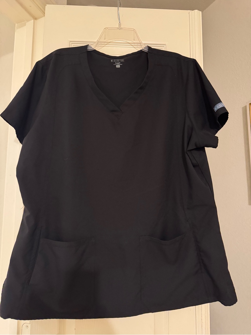 Med Couture Black Insight V-Neck Scrub Top